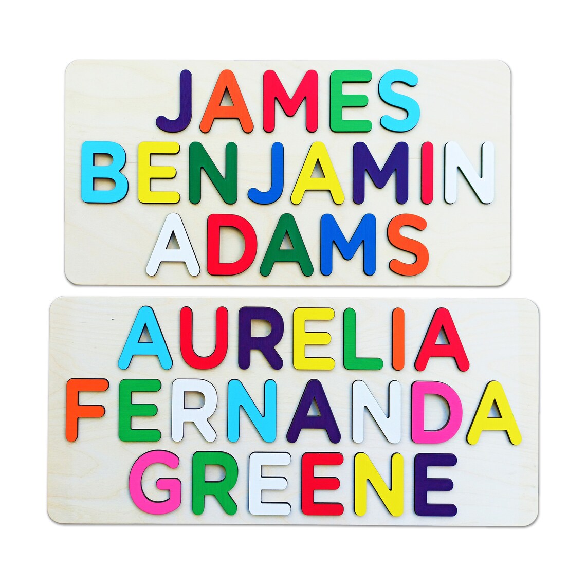 Personalized Wooden Three Name Puzzle