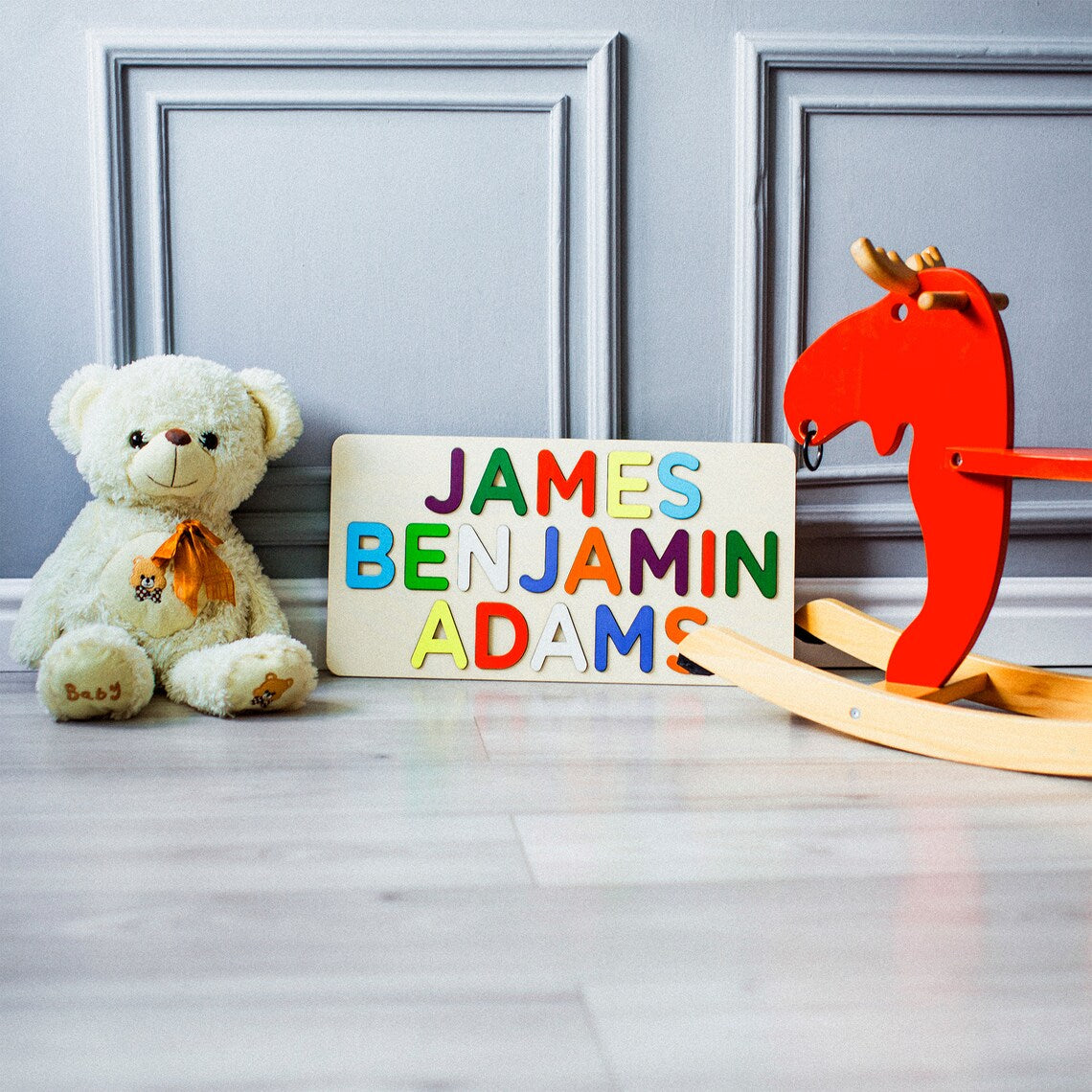 Personalized Wooden Three Name Puzzle